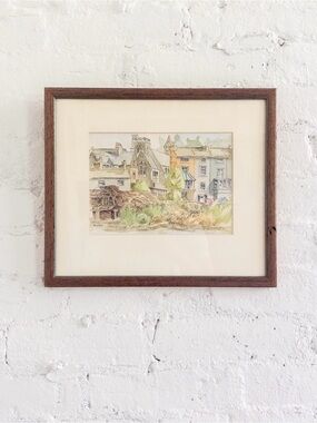 Original Art, Watercolor Painting of Brecon Wales, Professionally Framed